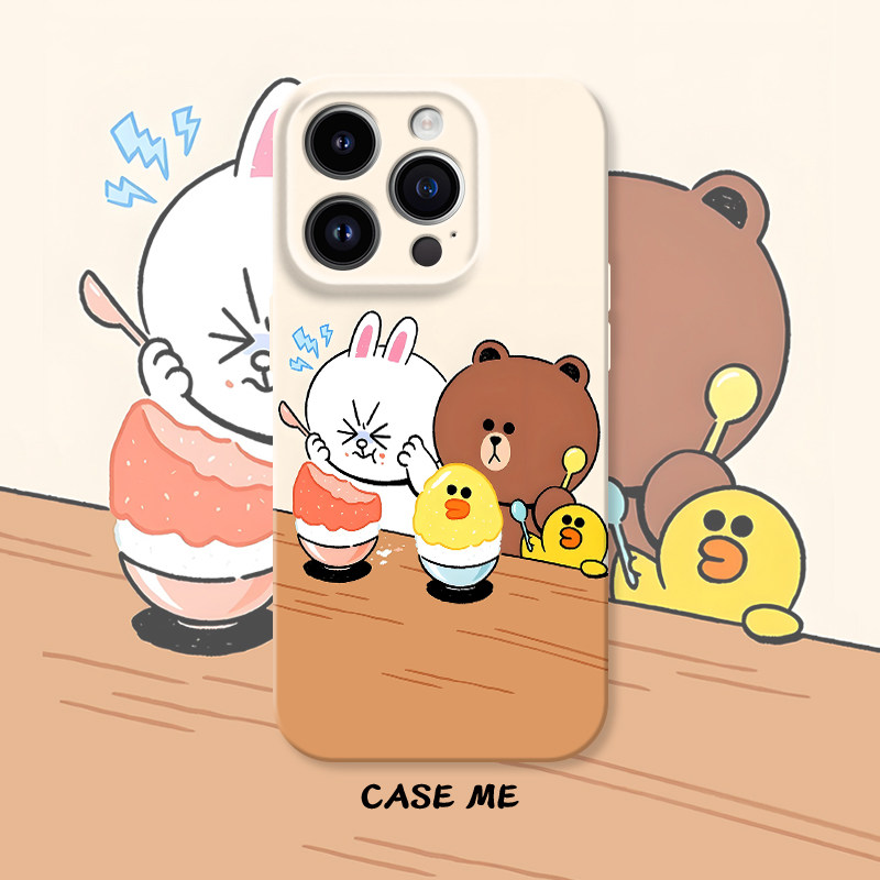 甜品试吃适用iphone16/15pro苹果13/14Promax华为P70/MATE70/vivoS30/x200/oppofindx9/x8小米17布朗熊手机壳