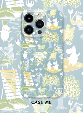 适用iphone16/15pro苹果13/14Promax华为P70/MATE70/vivox200/oppofindx8/x7/x6一加ACE5/3pro卡通姆明手机壳