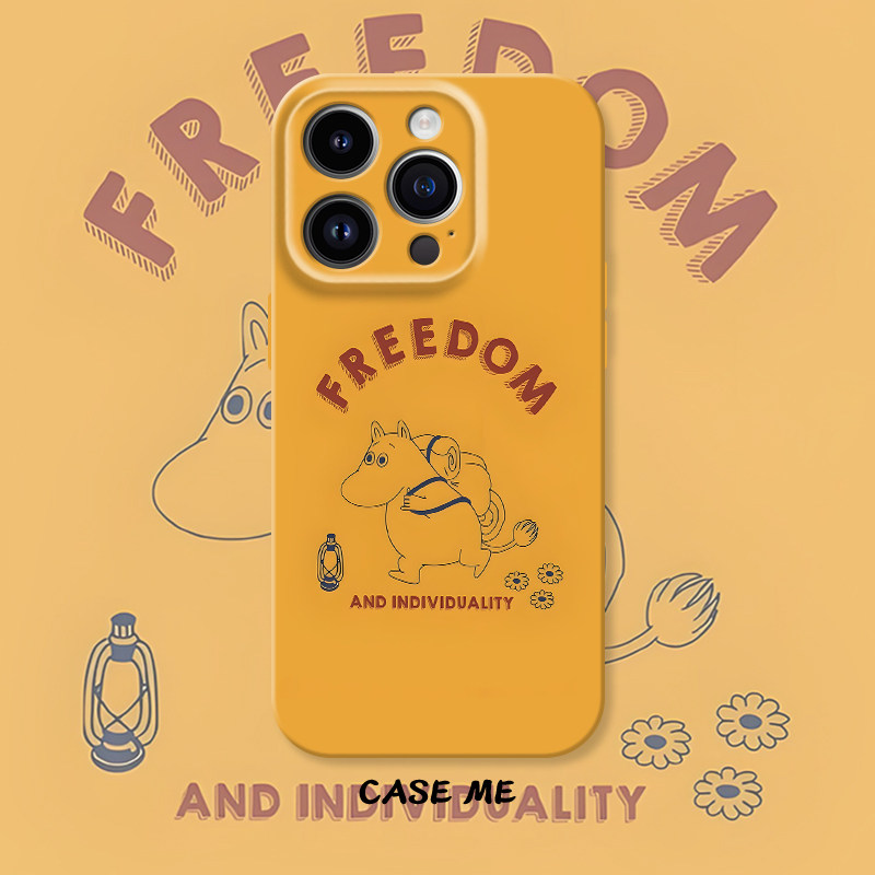 姆明自在远行适用iphone16/15pro苹果17Promax华为NOVA13/OPPOReno12/Reno11vivoS20/X100/Y300moomin手机壳