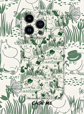 蝶舞翩翩 适用iphone17pro苹果16/14Promax华为P70/mate80/nova15/14荣耀300/magic7/6小米17卡通姆明手机壳