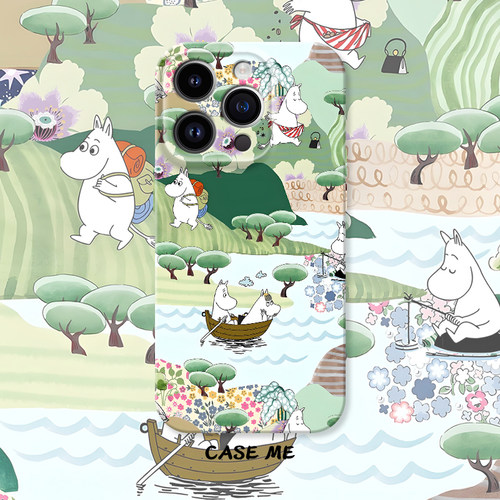 泛舟MOOmin适用iphone16/15pro苹果13/14Promax华为P70/P60/mate70/nova15/荣耀300/magic8/小米17姆明手机壳