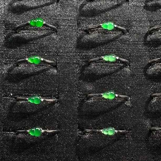 一花一世界S925银镶嵌天然翡翠A货葫芦戒指多样性发货,珠宝/钻石/翡翠,戒指/指环,淘宝优惠券,粉丝福利购,淘宝优惠卷