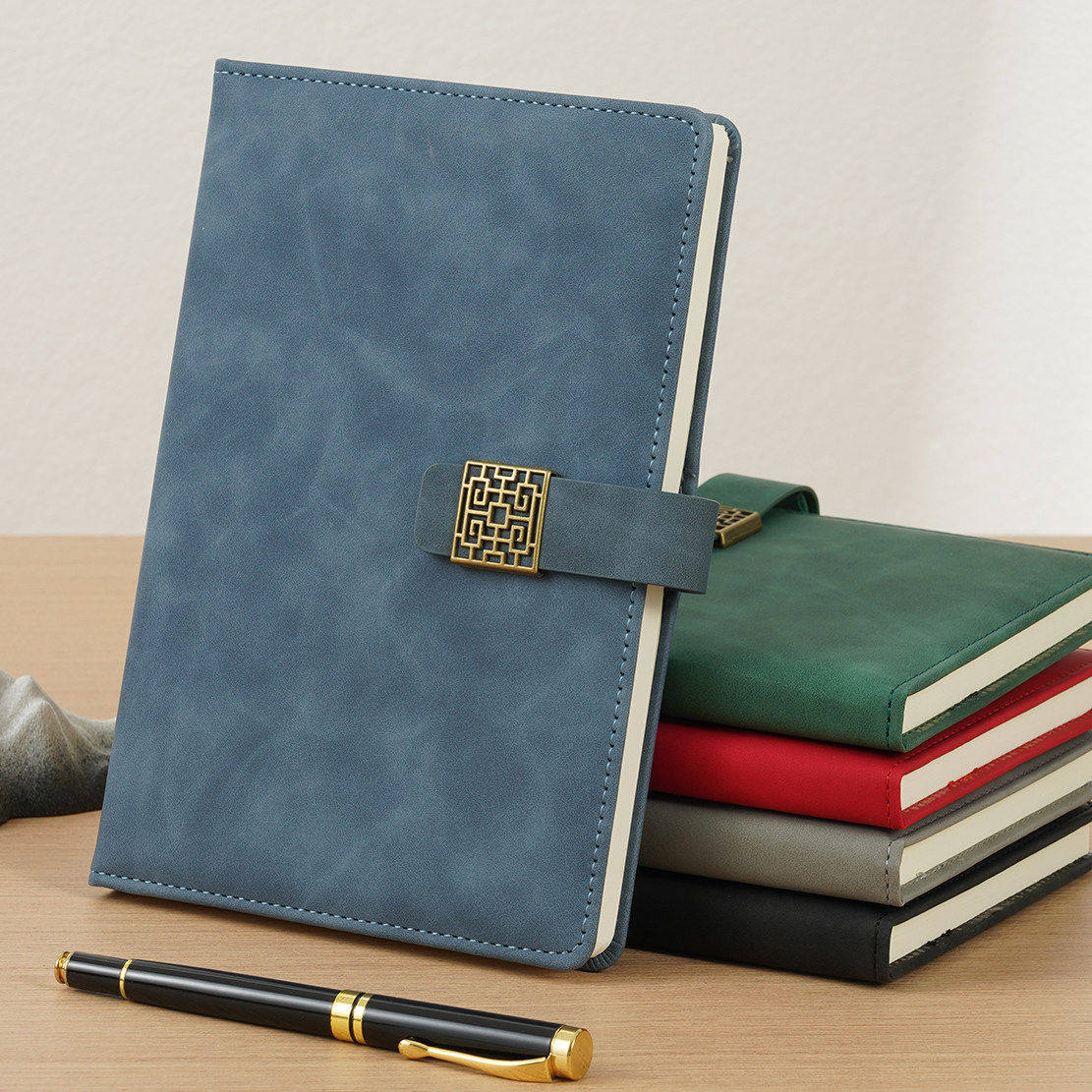 定制logo商务笔记本a5中国风窗花磁扣笔记本文具简约记事本办公用