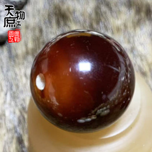 天然暗红牦牛角圆珠大孔道约4mm两通古法熏色配珠腰珠顶珠配饰