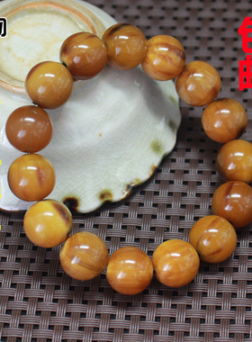 庶物天工男女金丝牦牛角正圆手串