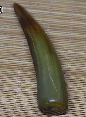 天然金丝牦牛角实心尖手把件吊坠挂件佛珠手串配饰配件