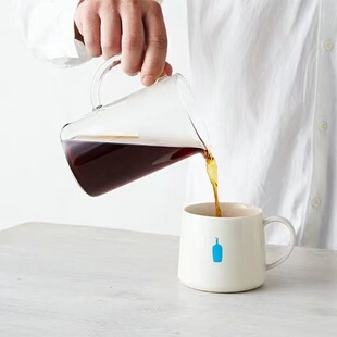 日本限定蓝瓶子不锈钢带盖密封保温杯手提随行咖啡马克杯子冬季