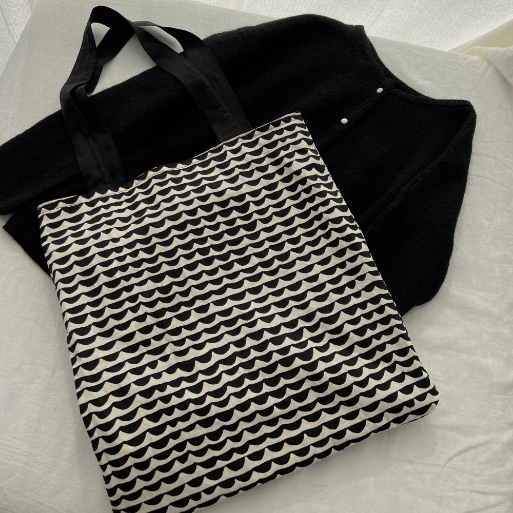 双面背高档精纺棉方块布包女复古百搭大容量