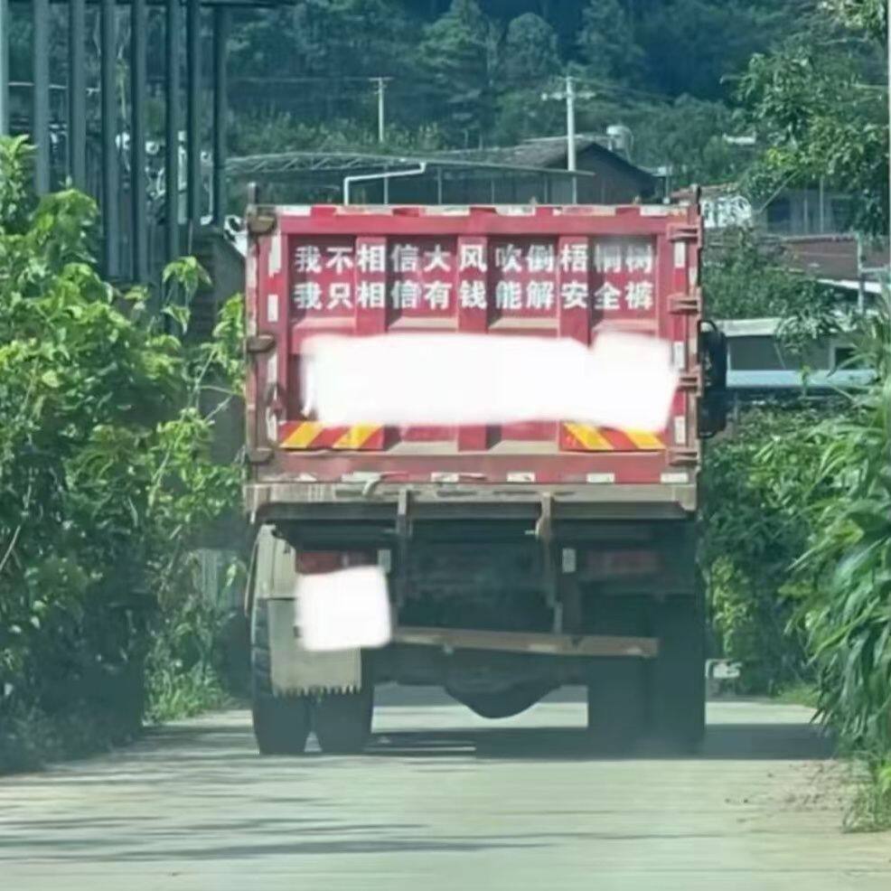 货车搞笑文字相信大风吹倒梧桐树汽车装饰贴/反光贴