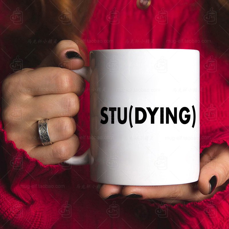 学术人研究生studying学术狗自嘲搞笑马克杯水杯陶瓷同学礼物