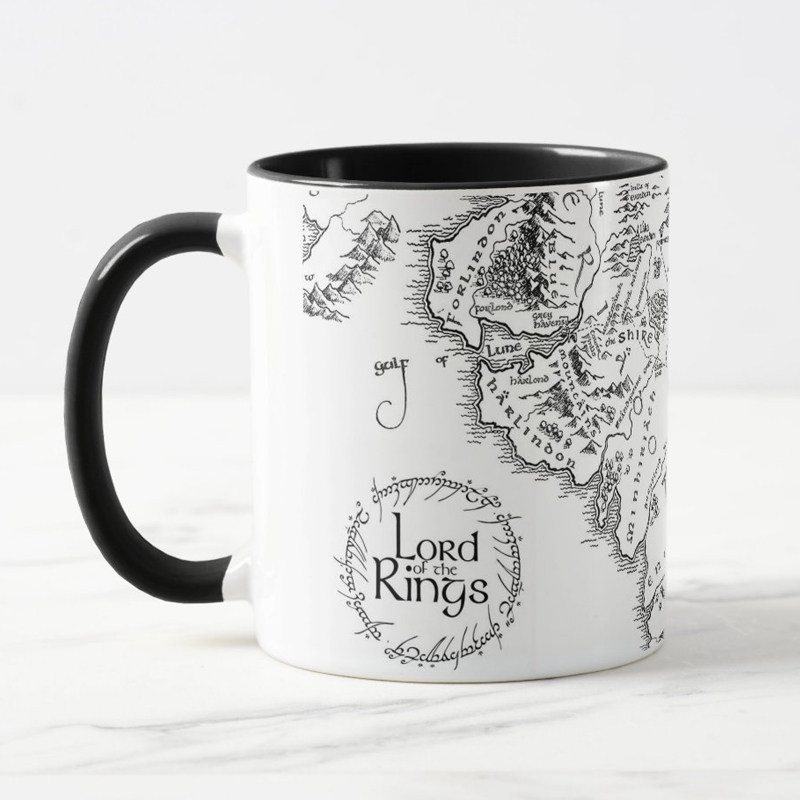中土世界地图马克杯魔戒指环王The Lord Of Rings Map喝水杯礼物