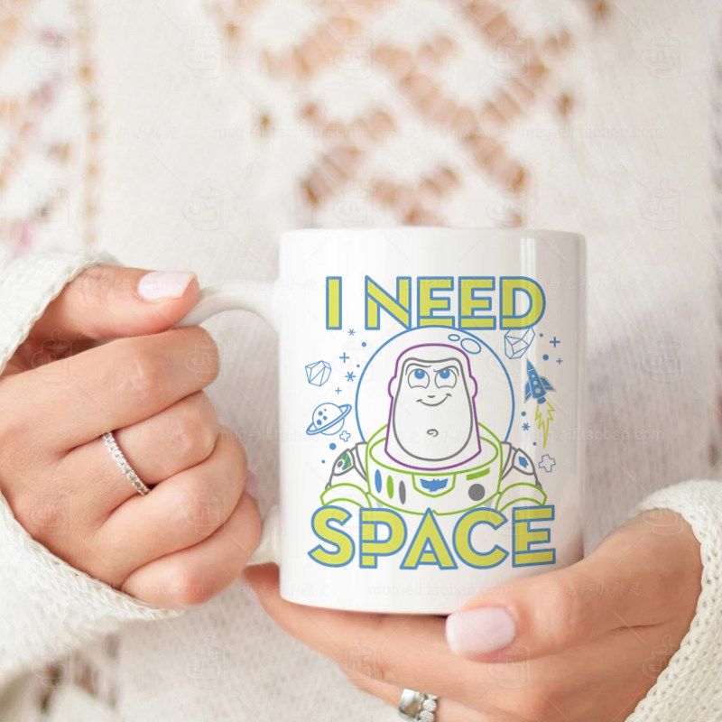 巴斯光年INEEDSPACE马克杯牛奶家用水杯子卡通可爱咖啡杯子男女