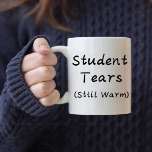 Student warm趁热喝了同学老师马克杯水杯杯子礼物 Tears still