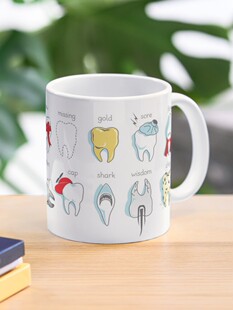 Dental Definitions牙科趣味马克杯水杯牙科医院赠品礼品牙医礼物
