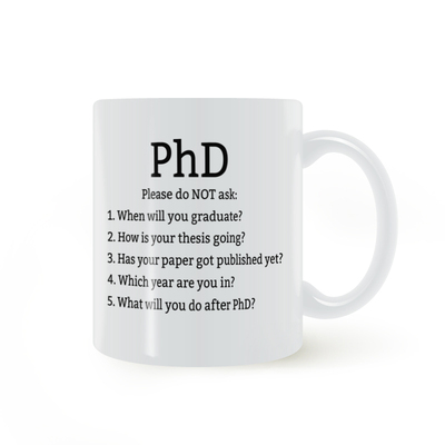 PhD博士的5个提问马克杯礼物