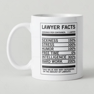 Cool Funny Attorney律师马克杯法学院政法送礼物 Facts Lawyer