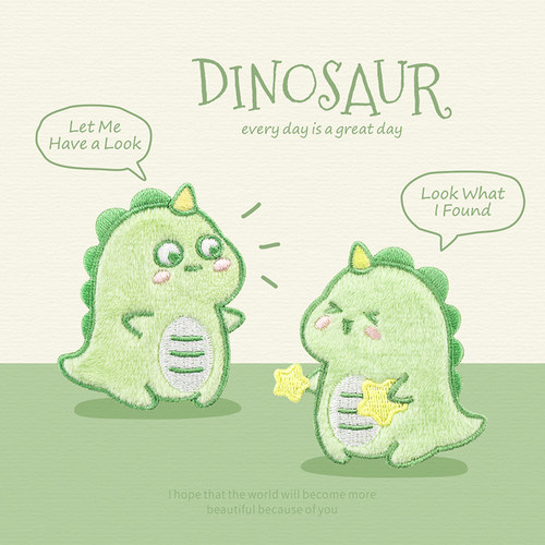 男孩恐龙刺绣布贴衣服裤子补丁