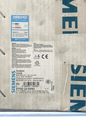 交流接触器3TF52 22-0XN290kW 议价