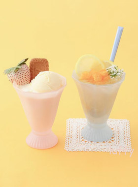日本francfranc夏季小清新甜品杯玻璃杯饮料杯