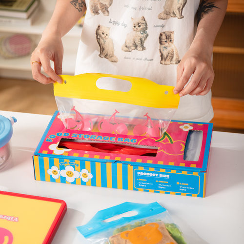 密封袋食品级保鲜袋家用早餐自封袋塑封加厚冰箱冷冻专用收纳袋子