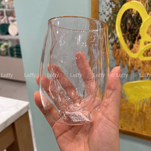 日本francfranc双层耐热钻石造型玻璃杯水杯饮料杯