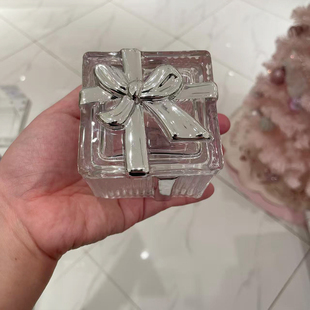 日本francfranc精美爱心玻璃首饰收纳盒桌面收纳盒