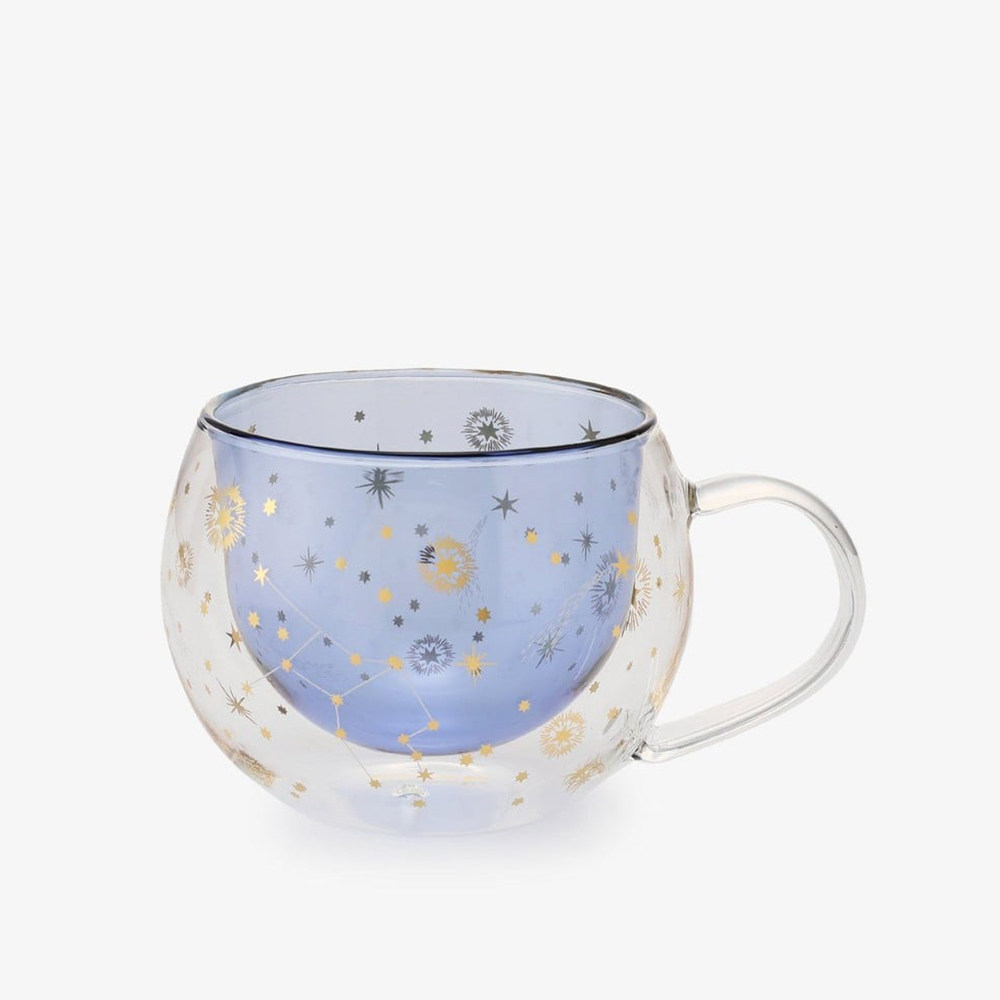 预定 日本afternoontea星空双层耐热玻璃杯水杯咖啡杯茶杯
