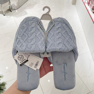 日本francfranc针织棉拖鞋家居鞋室内棉鞋