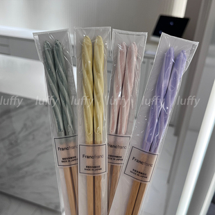 日本francfranc糖果色彩色筷子木筷子