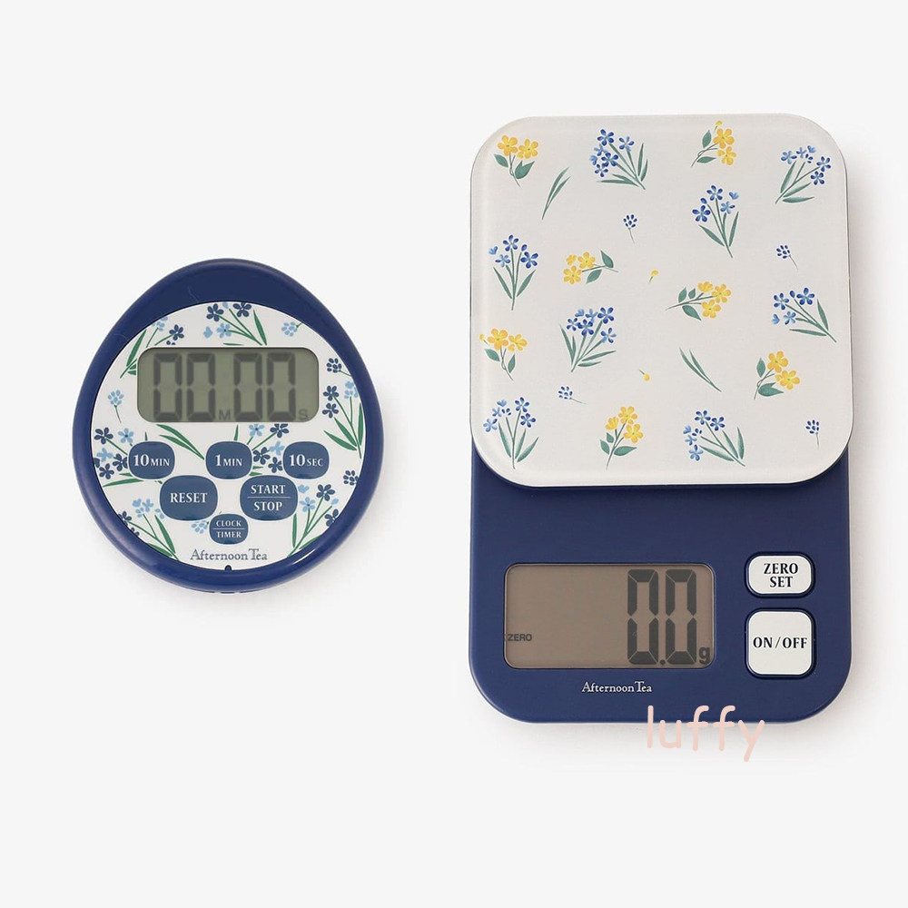 日本afternoontea新款发饰小碎花厨房计时器称重烘焙秤