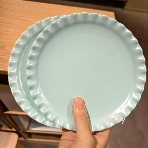 日本francfranc简约花边陶瓷点心盘蛋糕盘nika zupanc合作款