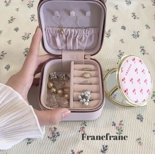 日本francfranc首饰收纳盒饰品盒耳环项链收纳盒