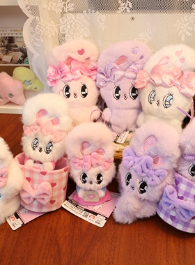 正版日本Esther Bunny艾丝乐小兔 手拎包 收纳桶 毛绒公仔挂件