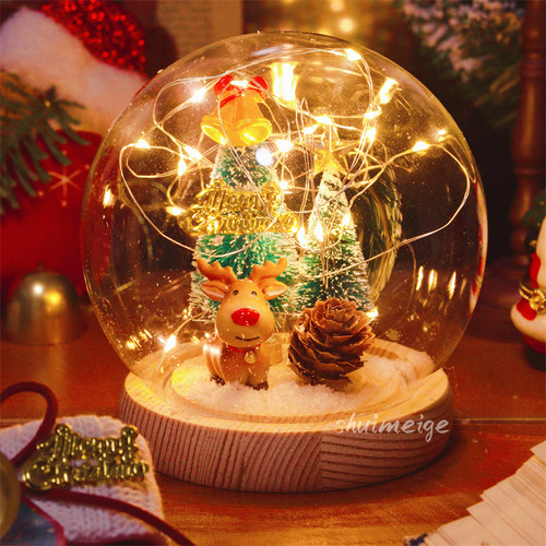 手工diy水晶球材料包礼物圣诞节