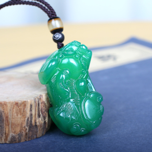 天然玛瑙貔貅吊坠男女款 玉石项链挂件玉佩玉坠皮休挂坠招财转运玉