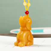 黄龙玉生肖狗玉石吊坠男女士款 旺财转运玉佩挂件玉坠立体狗天然玉