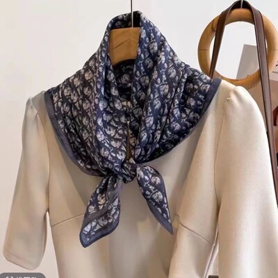 D大调棉柔植绒提花丝绒棉65方巾