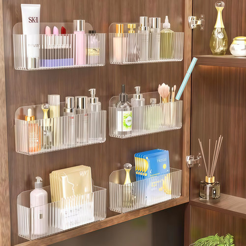 镜柜收纳盒壁挂化妆品柜门置物架