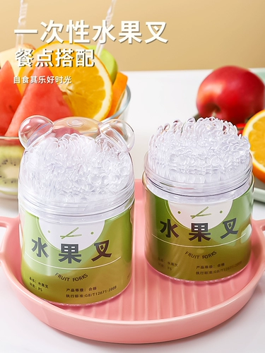 Пластиковая десертная вилка для фруктов