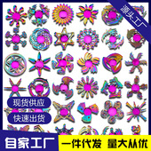 新款 炫彩合金指尖陀螺解压神器指间陀螺摆摊网红减压小玩具批发