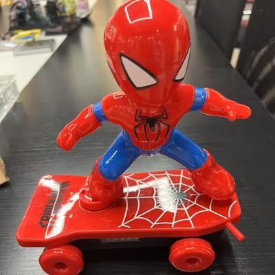 网红爆款蜘蛛翻滚侠灯光特技滑板车电动机器人滑板车儿童玩具