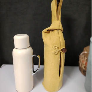 新中式中国结新款高颜值杯套复古文艺风杯套收纳袋传家壶保护套子