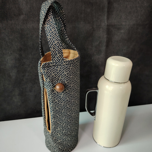 古风旧布纯棉传家壶迷你套子学古收纳袋布保护套水壶套定制595ML