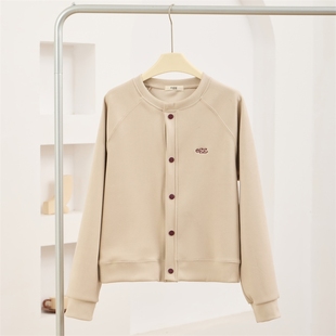 按扣防风egg上衣 加厚不加绒慕斯绒韩版 春秋冬新款 棒球外套女开衫