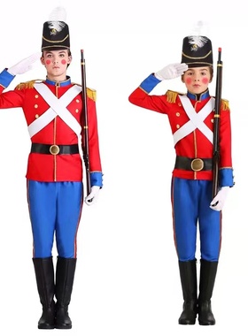 万圣节儿童节舞台表演演出成人世界民族儿童玩具战士士兵扮演服装