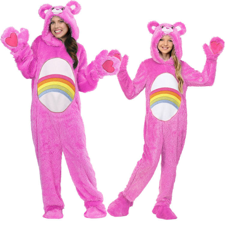 万圣节舞台表演电视节目演出成人儿童动物彩虹熊之粉色愉快熊服装