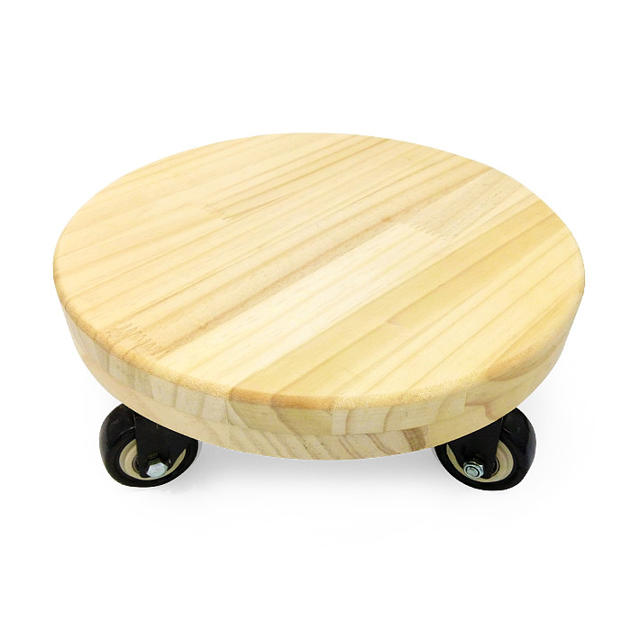 简约滑轮矮凳带轮圆凳带娃擦地懒人花盆托盘美缝美容美甲换鞋凳子