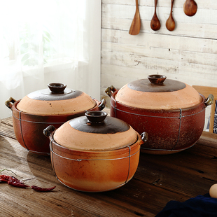 传统粗陶土砂锅陶瓷明火炖煲砂锅潮汕砂锅粥专用瓦锅煲汤煲养生煲