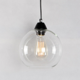 泡泡球吊灯美式复古三头餐厅酒吧台咖啡火锅奶茶店透明玻璃圆形灯