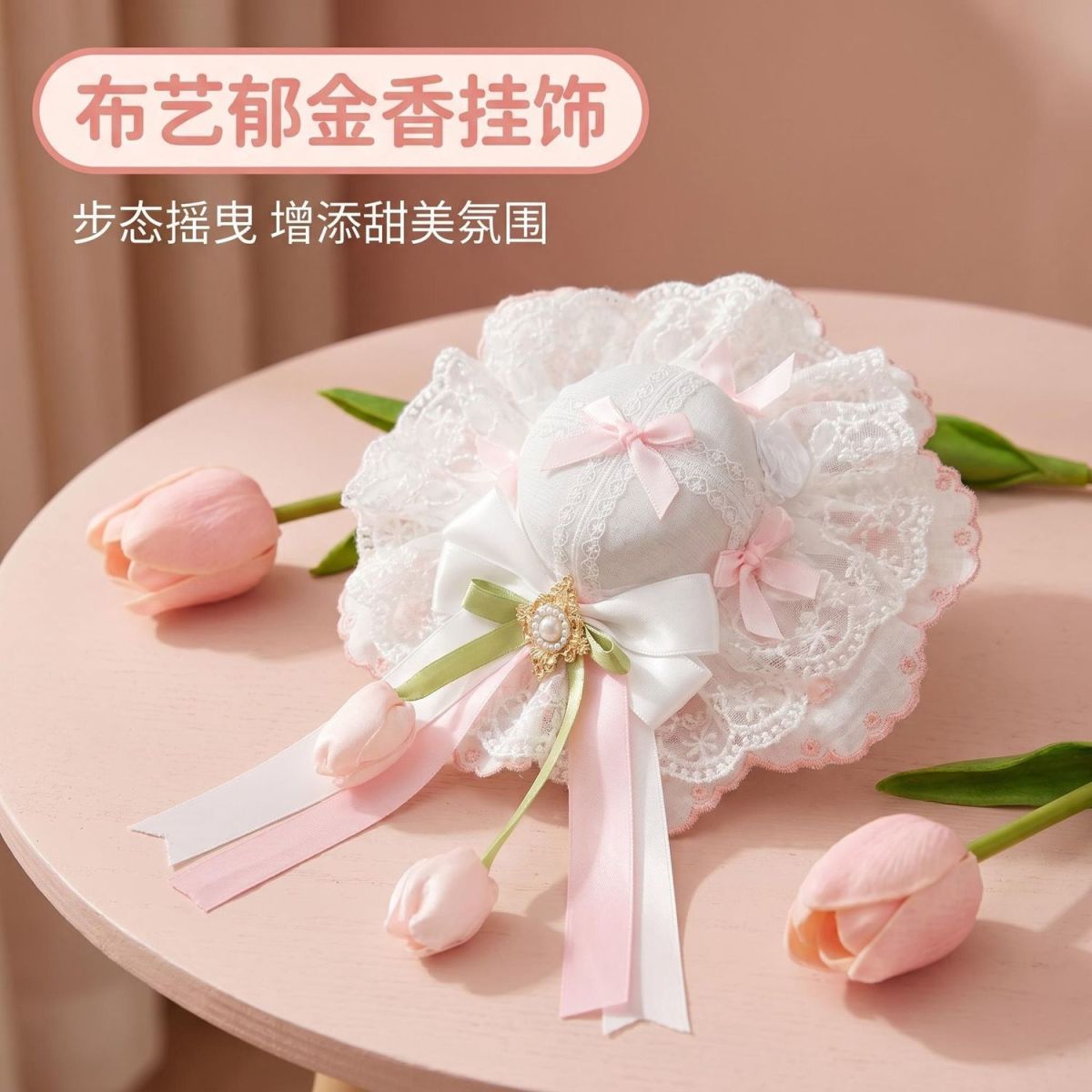 原创洛丽塔手作蕾丝蝴蝶结发夹